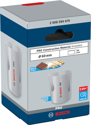 Závitová děrová pila Bosch PRO Construction Material 60 mm.